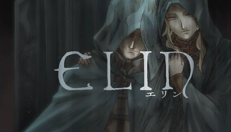 Official Elin key artwork showing two hooded characters and the game logo.