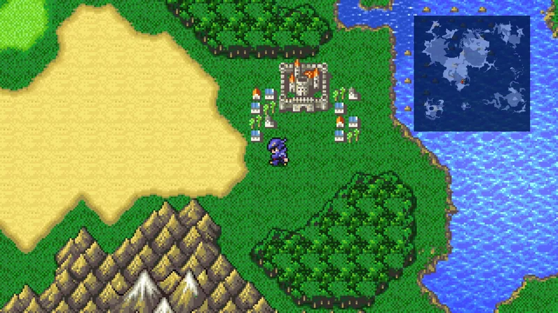 FINAL FANTASY IV Pixel Remasterのフィールド画面
