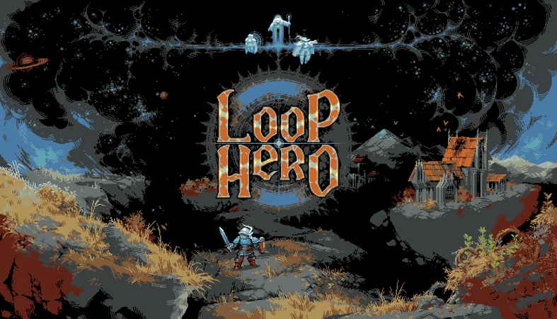 Official Loop Hero key art: a knight in a wasteland and the game logo in the centre.