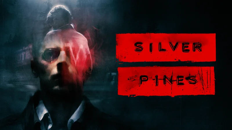 Official Silver Pines key art: a person's silhouette and the red game logo