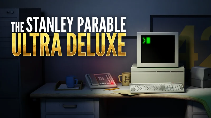 Official promotional art for The Stanley Parable: Ultra Deluxe, featuring the game logo.