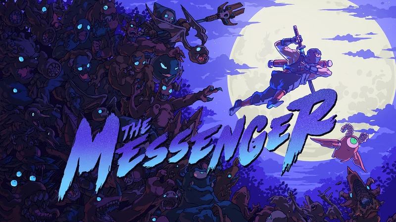Official The Messenger artwork with the ninja and the game logo.